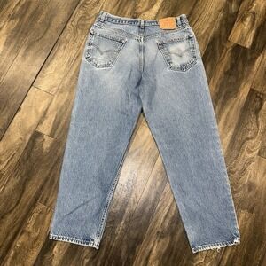Vintage Levi's 550 Men's Med Wash Blue Denim Jeans Relaxed Fit Distressed 36x30